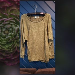 BP. Batwing Sleeve Jersey Top - Olive - Medium